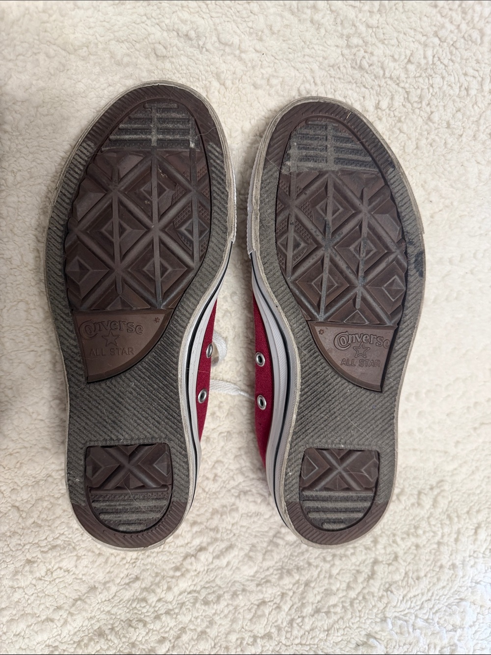 Converse Low Top Canvas Sneakers in Burgundy with White Accents - Picture 3 of 4